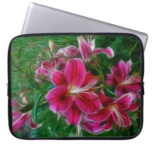 Lilies - Garden Flowers Flora Art Gifts Laptop Sleeve