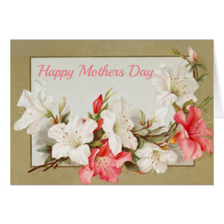 Lilies Happy Mothers Day Card Blank Inside