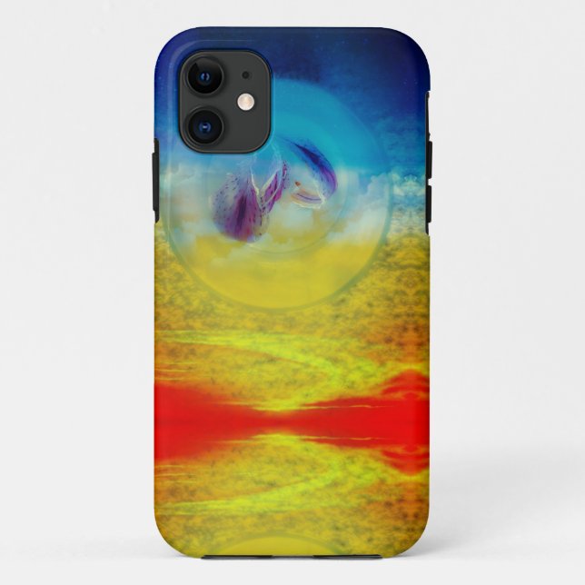 Lilies heart, abstract surreal artwork Case-Mate iPhone case (Back)