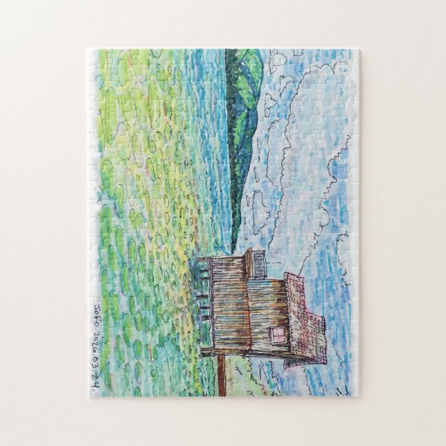 Lilies in Lake Jigsaw Puzzle (Vertical)