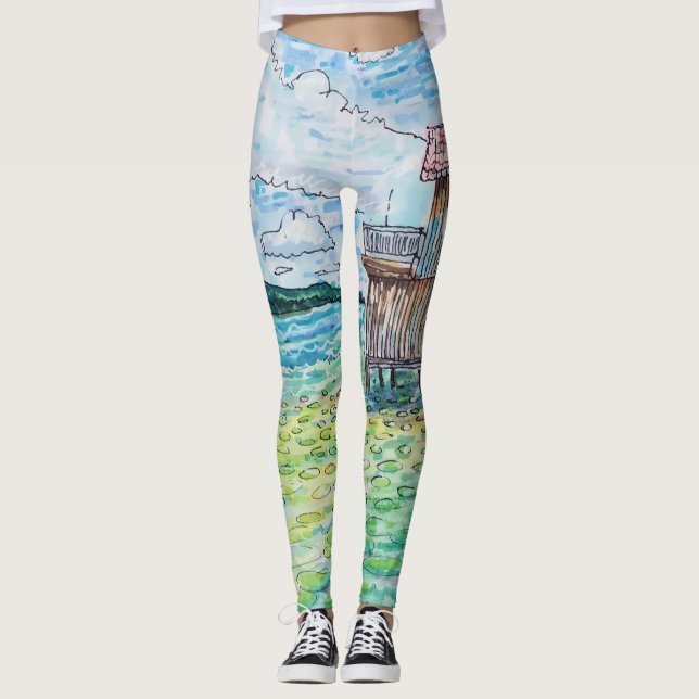 Lilies in Lake Leggings (Front)
