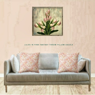 Lilies In Pink Fantasy Cushion