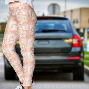 Lilies In Pink Fantasy Leggings