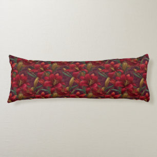 Lilies Nature Guest Room Decor Boho Memory Foam Body Cushion
