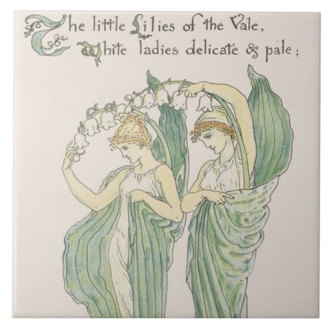 Lilies of the Vale, from Flora's Feast, 1901 (colo Ceramic Tile (Front)