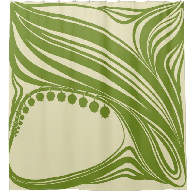 Lilies of the valley. Floral frame. Beautiful vint Shower Curtain (Front)