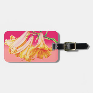 Lilies orange pink fine art id luggage tag
