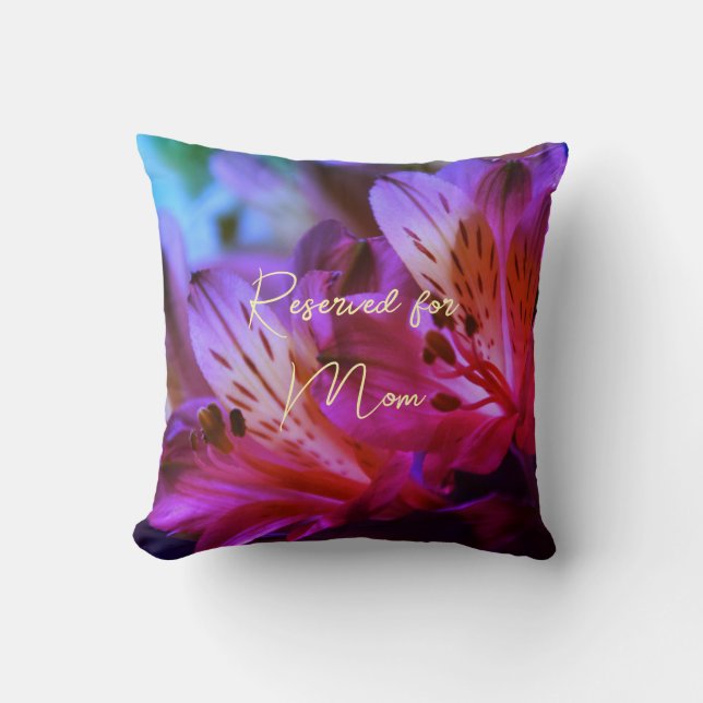 Lilies Personalizable Message Throw Pillow (Front)