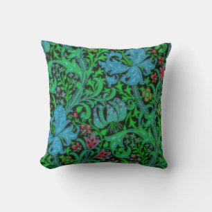 Lilies Vintage Floral Pattern Cushion
