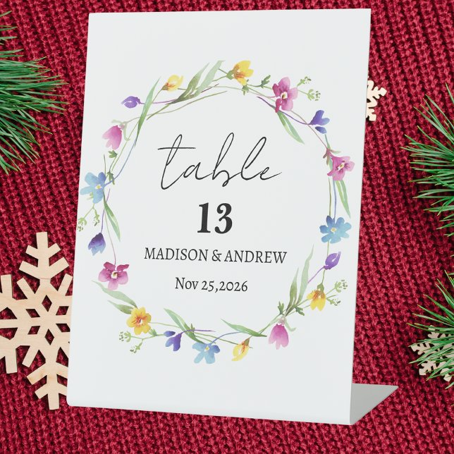 Lilies Wedding Table Number  Pedestal Sign (Creator Uploaded)