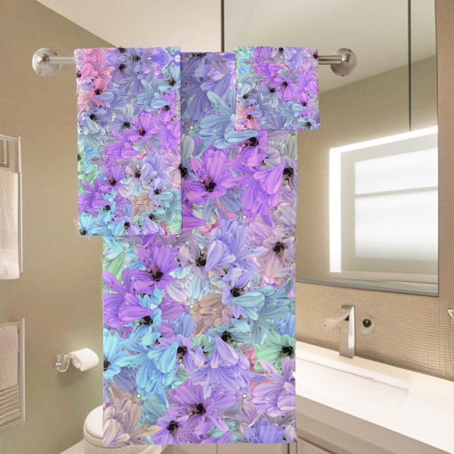 Lilies with bees  bath towel set (Creator Uploaded)