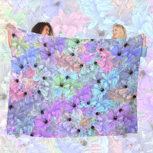 Lilies with bees fleece blanket