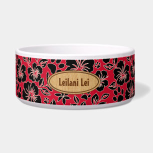 Lilikoi Paw Hawaiian Hibiscus Monogram Red