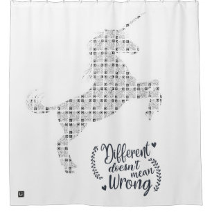 Lil'Inspirations #23 - Different does not mean...  Shower Curtain