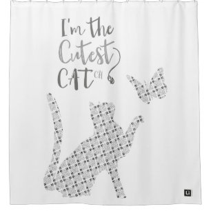 Lil'Inspirations #3 - I'm the cutest CATch  Shower Curtain
