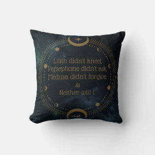 Lilith Didn't Kneel Divine Rebellion Inspirational Cushion