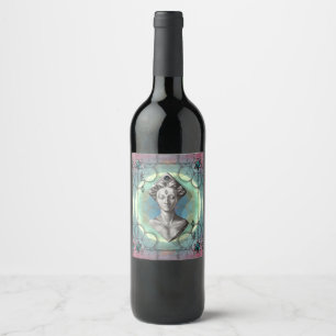 Lilith fantasy goddess sacred geometry fineart wine label
