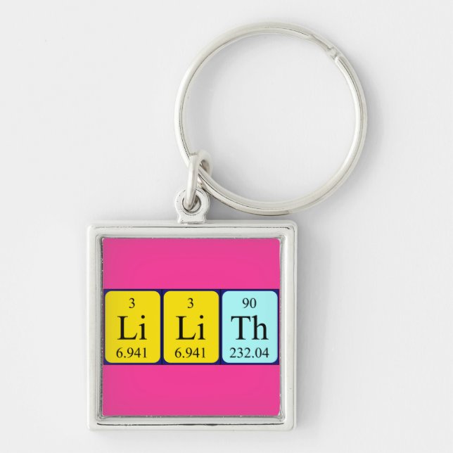 Lilith periodic table name keyring (Front)