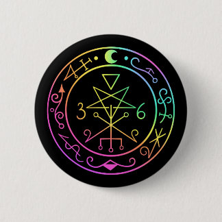 Lilith sigil. Dark moon Goddess seal Button