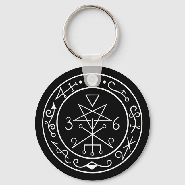 Lilith sigil. Dark moon Goddess seal Key Ring (Front)