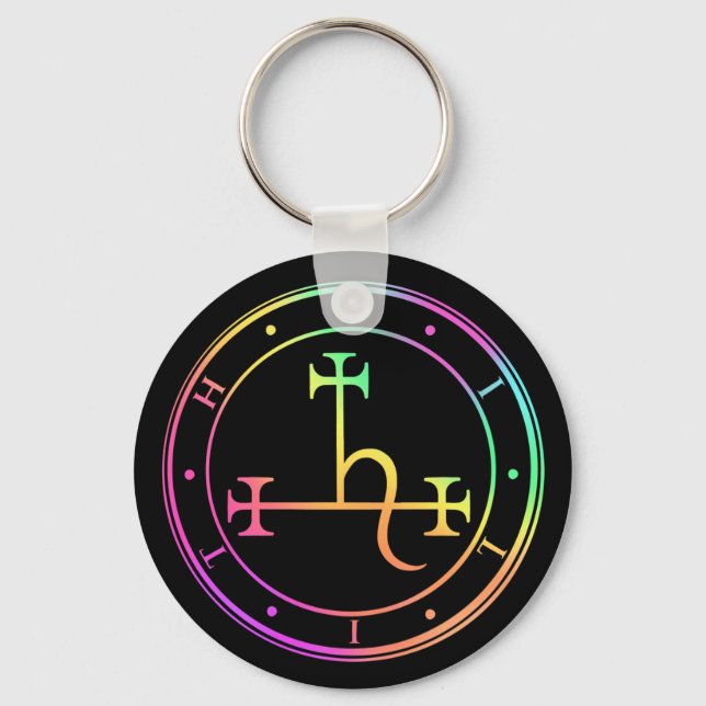 Lilith sigil. Dark moon Goddess seal Keychain (Front)