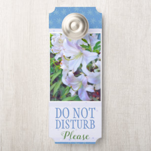 Lilium ‘Casa Blanca’ [Doorknob Sign] Door Hanger