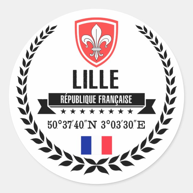 Lille Classic Round Sticker (Front)