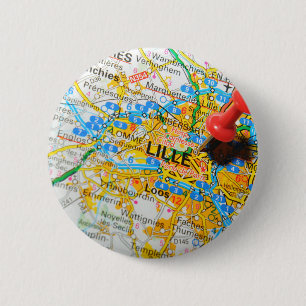 Lille, France 6 Cm Round Badge