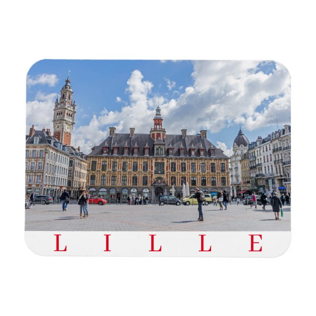 Lille Grand Place fridge magnet (Horizontal)