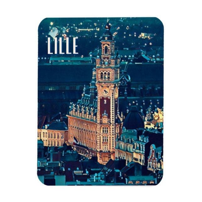 Lille Photo Vintage  Magnet (Vertical)