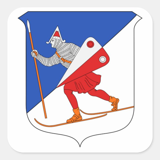 Lillehammer Coat of Arms Square Sticker (Front)