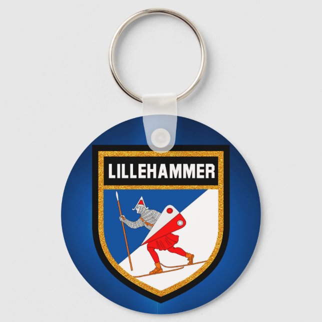 Lillehammer Flag Key Ring (Front)