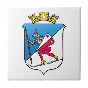 Lillehammer Norway Coat of Arms Heraldry Ceramic Tile
