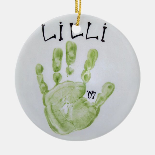 Lilli Hand Ceramic Ornament (Front)
