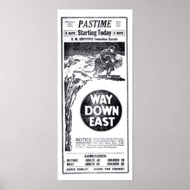 Lillian Gish Richard Barthelmess silent film 1922 Poster (Front)