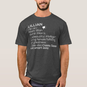 Lillian Name Lillian Definition Lillian Female Nam T-Shirt