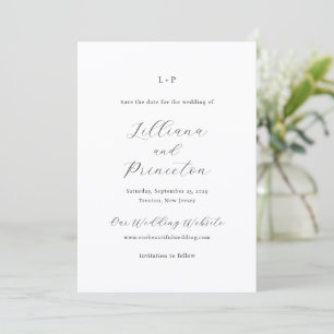 Lilliana Elegant Modern Wedding Save The Date