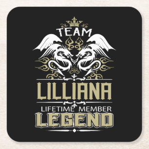 Lilliana Lilliana Dragon Lifetime Member Legend Square Paper Coaster