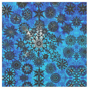 Lillian's Aqua Snowflake Fabric