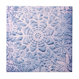 Lillian's Baby Blue Snowflake Sangria Tile