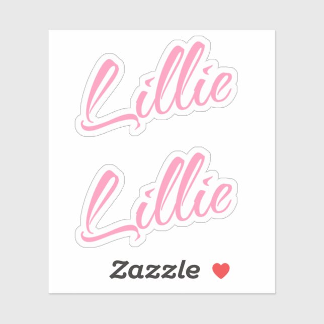 Lillie name pink x2 (Sheet)