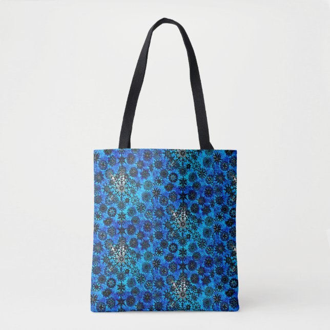 Lillien's Blue Snowflake Tote Bag (Front)