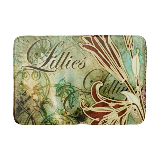 Lillies Bath Mat (Front)