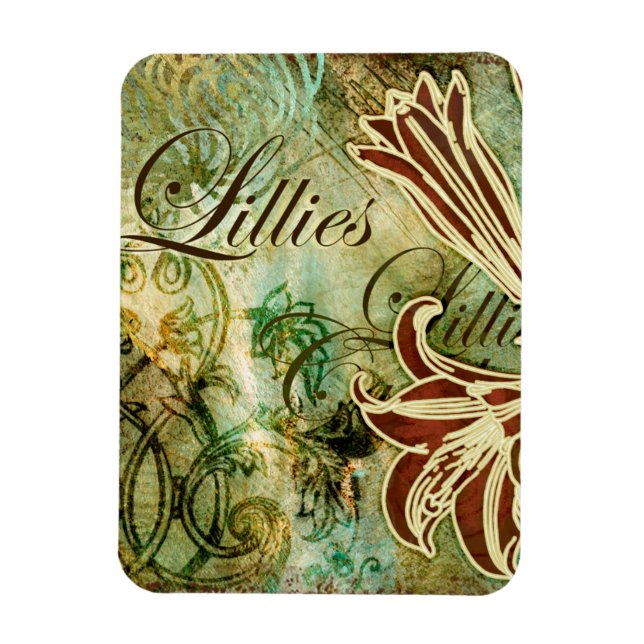 Lillies Magnet (Vertical)