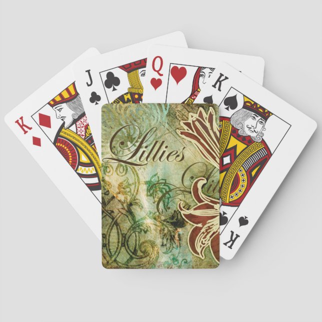 Lillies Playing Cards (Back)