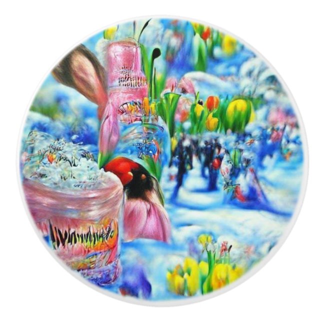 Lilly Ceramic Knob (Front)