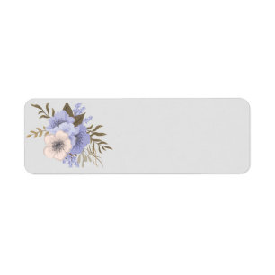 Lilly flower return address label
