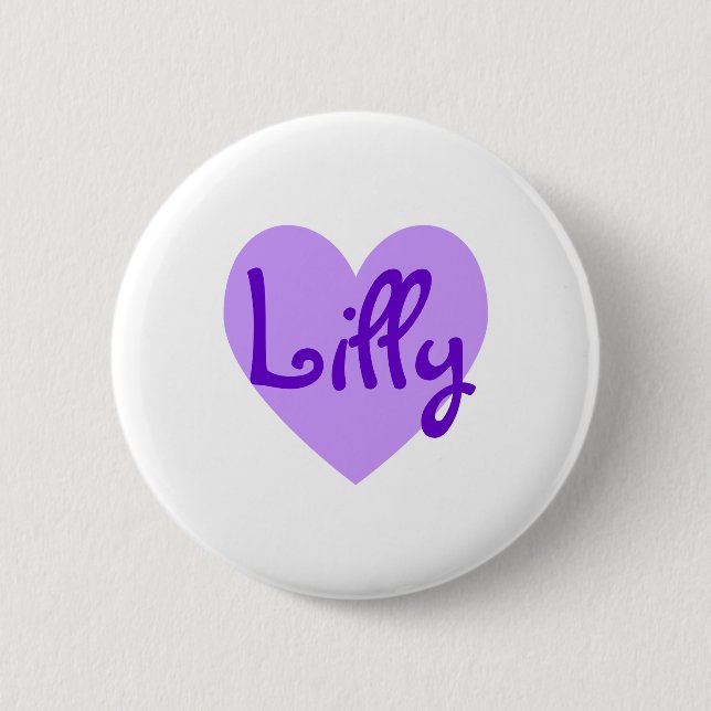 Lilly in Purple 6 Cm Round Badge (Front)