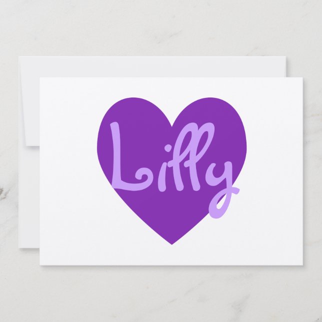 Lilly in Purple Invitation (Front)