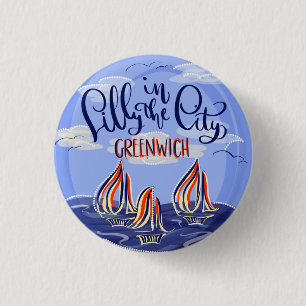 Lilly in the city Greenwich Button